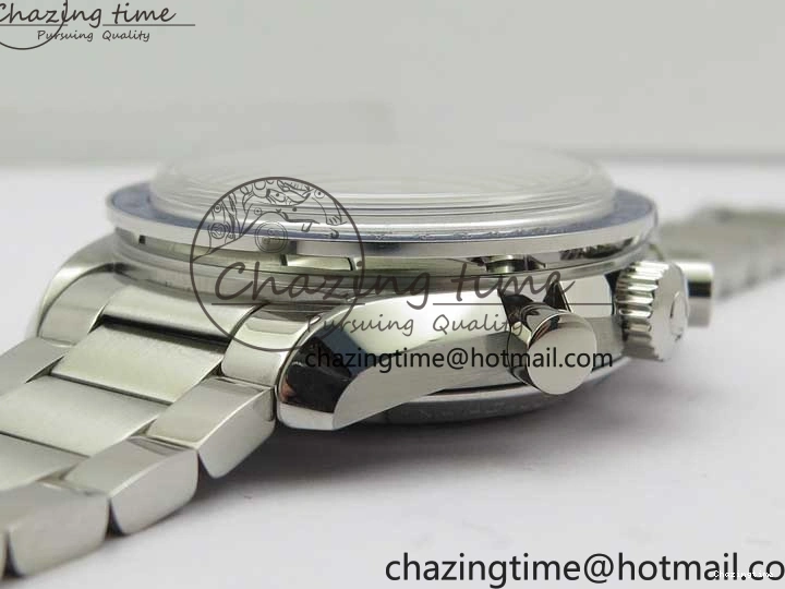 0111 Speedmaster SS Snoopy Apollo OMF Best Edition White Dial on SS Flat link Bracelet Venus Trendy 7882